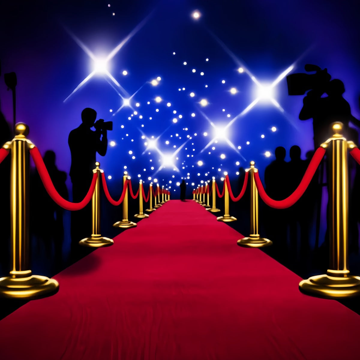 Paparazzi Backdrop Hollywood Night Red Carpet Photo Backdrop UK LXX58-324
