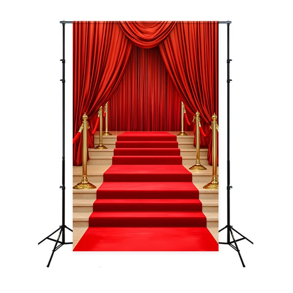 Red Carpet Backdrop Draped Curtain Elegant Entrance Broadway Stage Backdrops UK LXX58-333