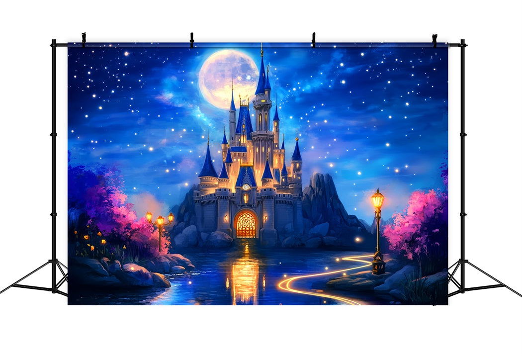Castle Backdrop Starry Night Fantasy Castle Newborn Photoshoot Backdrop UK LXX58-368