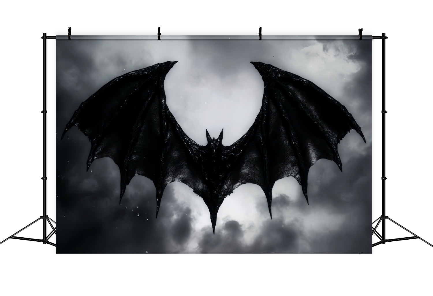 Halloween Bat Backdrop Dark Winged Bat Silhouette Halloween Photo Backdrops UK LXX59-110