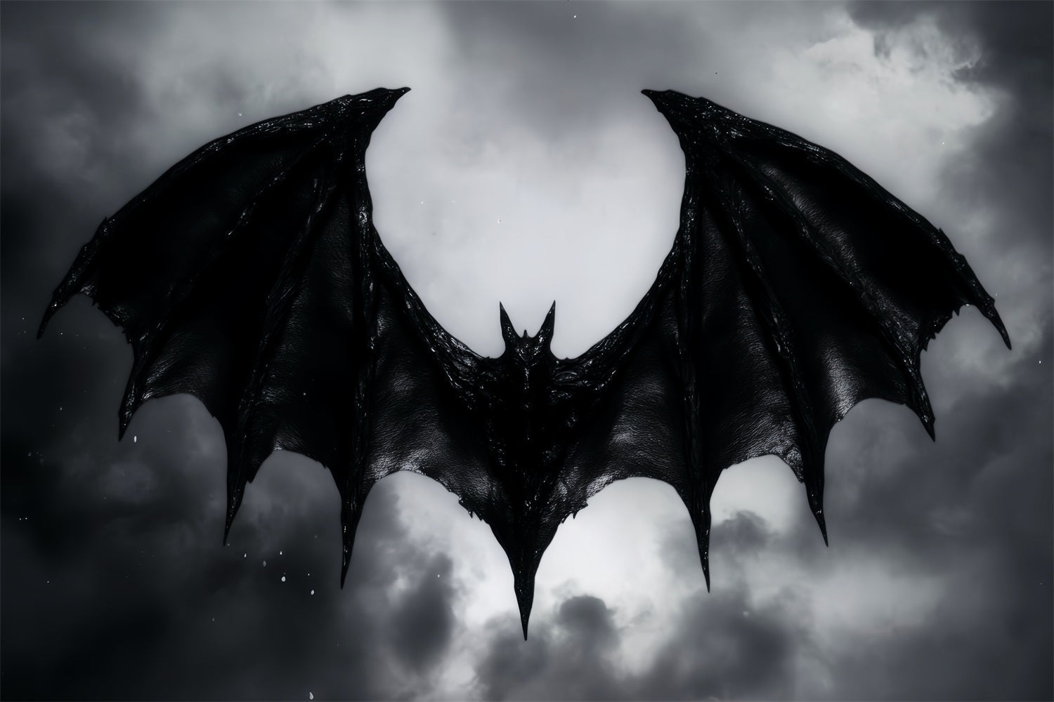 Halloween Bat Backdrop Dark Winged Bat Silhouette Halloween Photo Backdrops UK LXX59-110