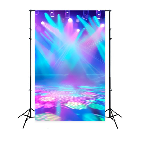 Abstract Dance Studio Backdrop Vibrant Neon Stage Illumination Dance Backdrop UK LXX59-14