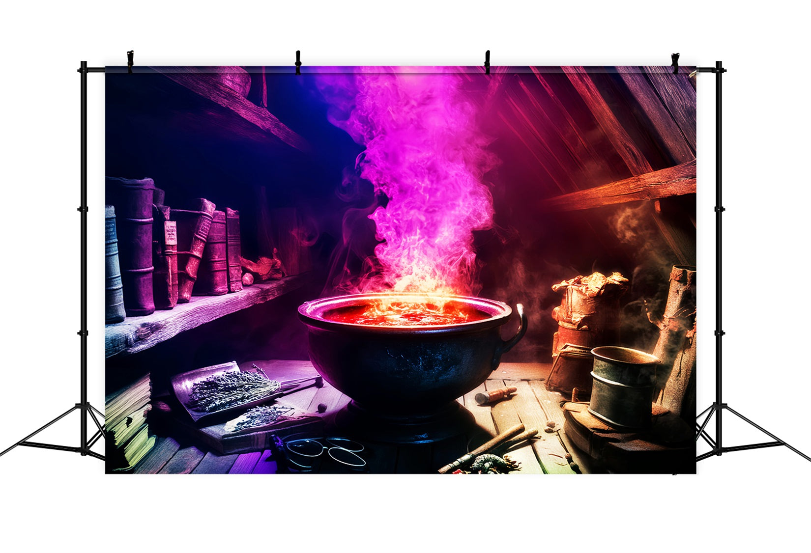 Halloween Color Backdrop Witch Potion Cauldron Mystic Room Halloween Backdrop Ideas UK LXX59-143