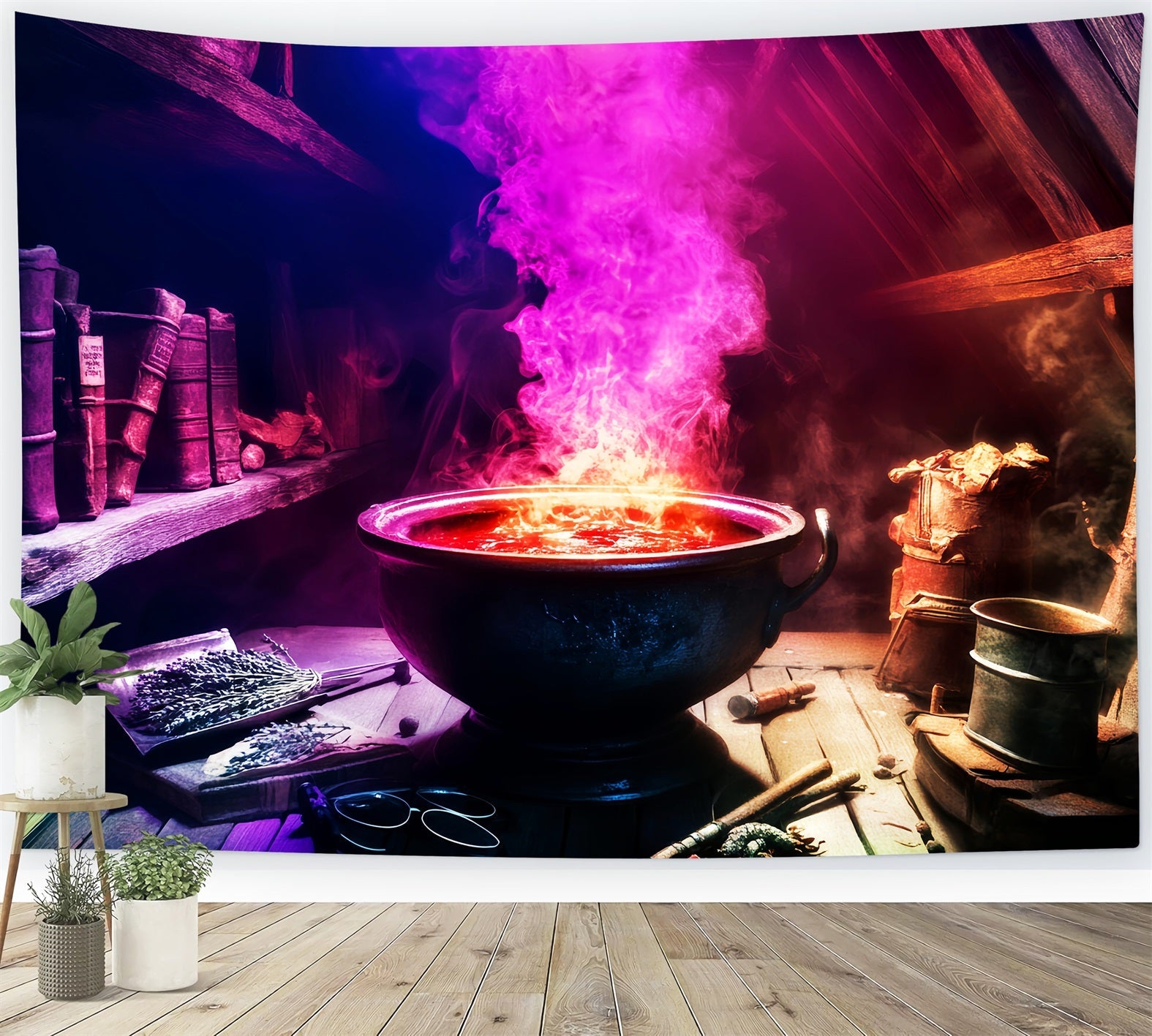 Halloween Color Backdrop Witch Potion Cauldron Mystic Room Halloween Backdrop Ideas UK LXX59-143