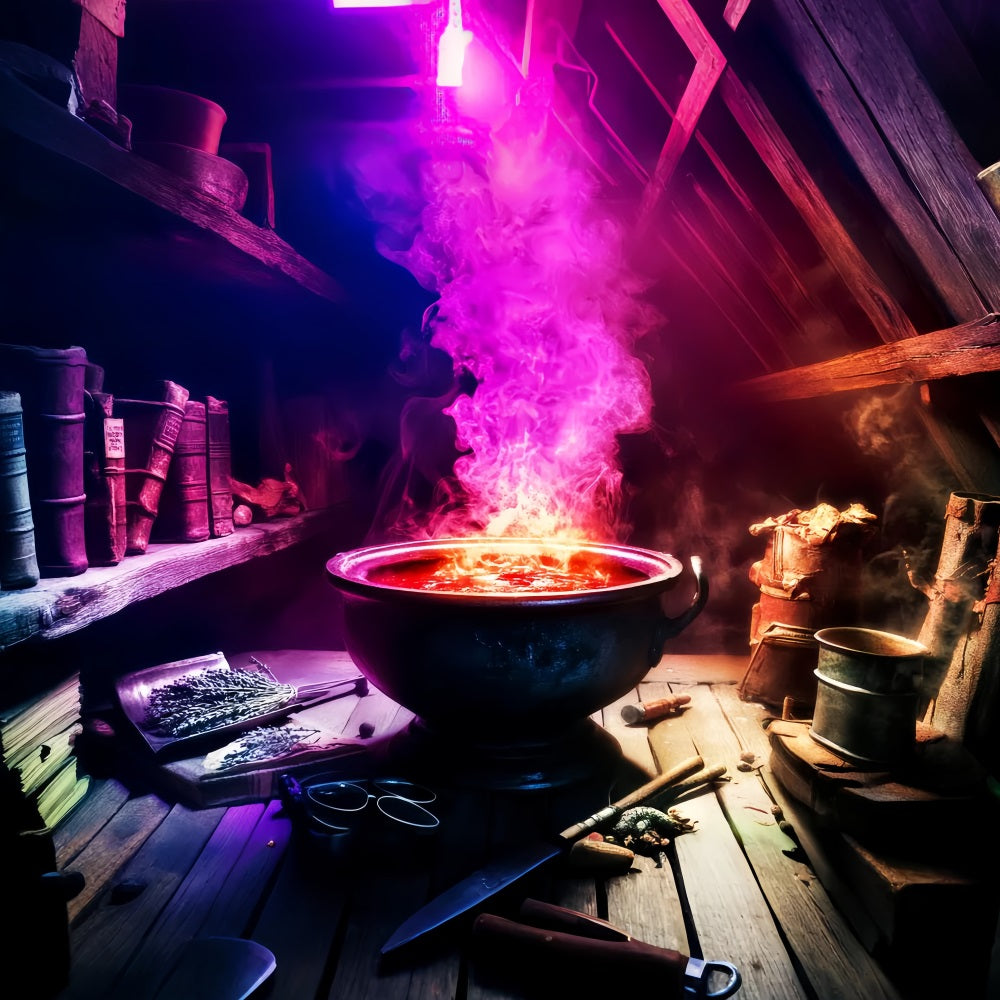 Halloween Color Backdrop Witch Potion Cauldron Mystic Room Halloween Backdrop Ideas UK LXX59-143