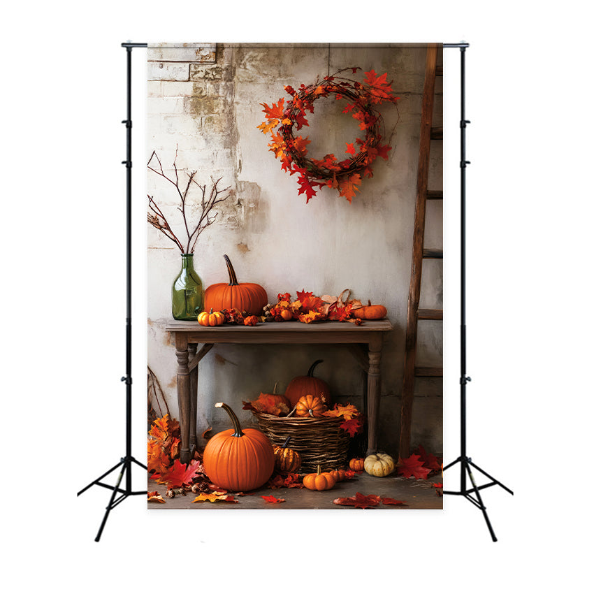 Halloween Color Backdrop Rustic Pumpkin Autumn Arrangement Halloween Backdrop Ideas UK LXX59-149