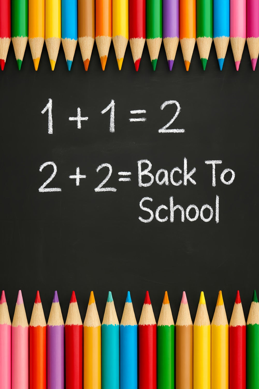 School Backdrop Rainbow Chalkboard Math Notes Back To School Backdrops UK LXX59-218
