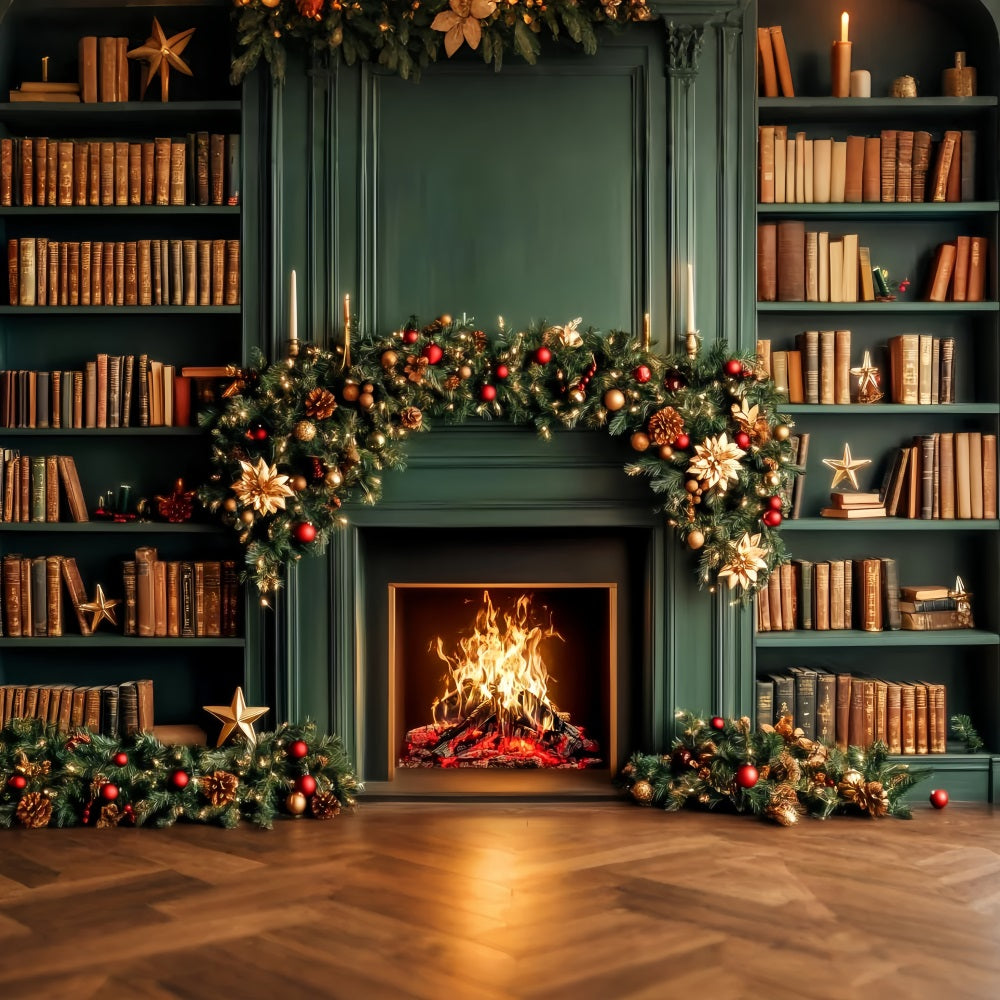 Back To School Backdrops Fireplace Library Books Back To School Photo Backdrop UK LXX59-225