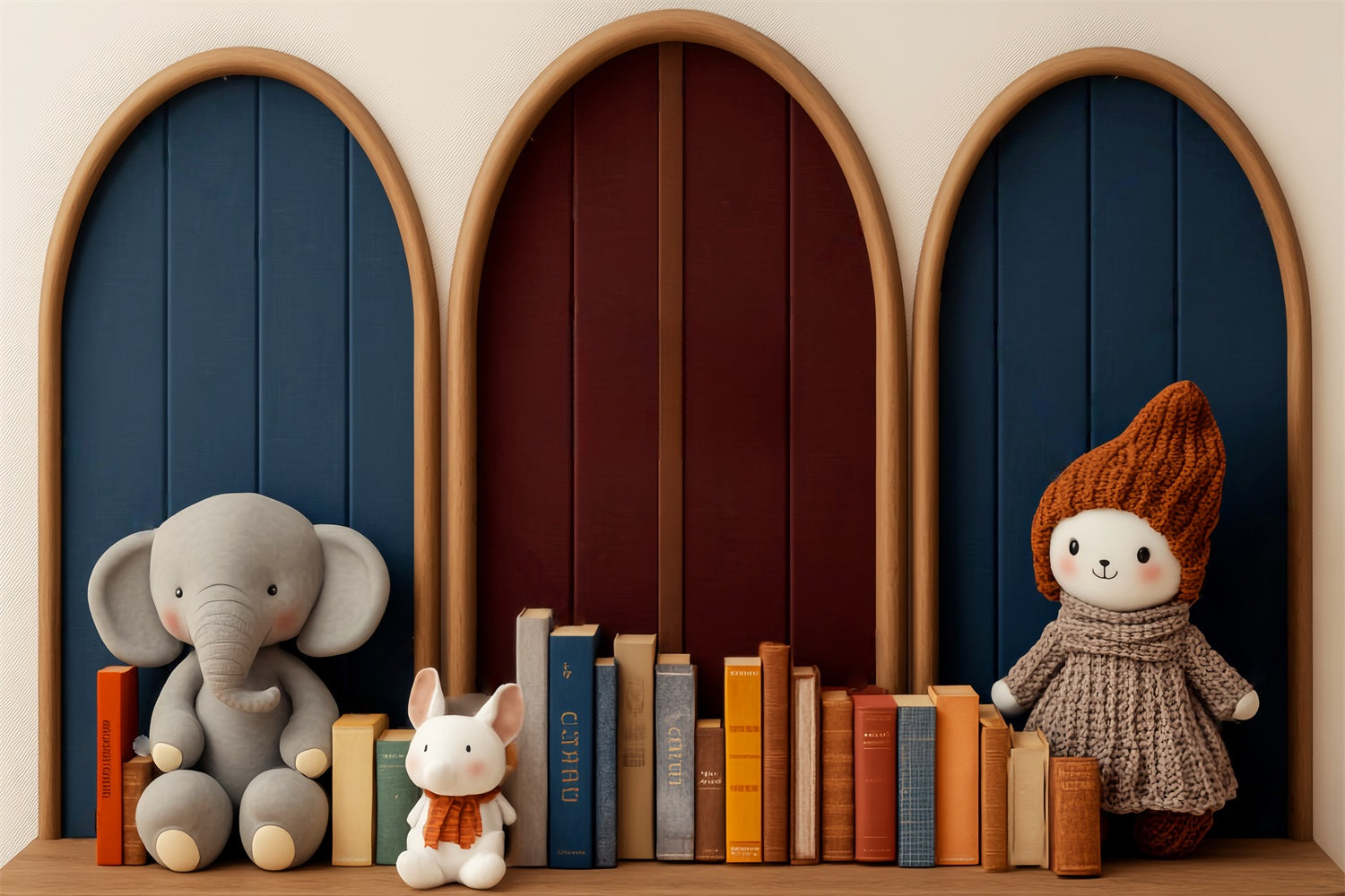 Back To School Backdrops Toy Figures Storybook Display Preschool Photo Backdrops UK LXX59-228