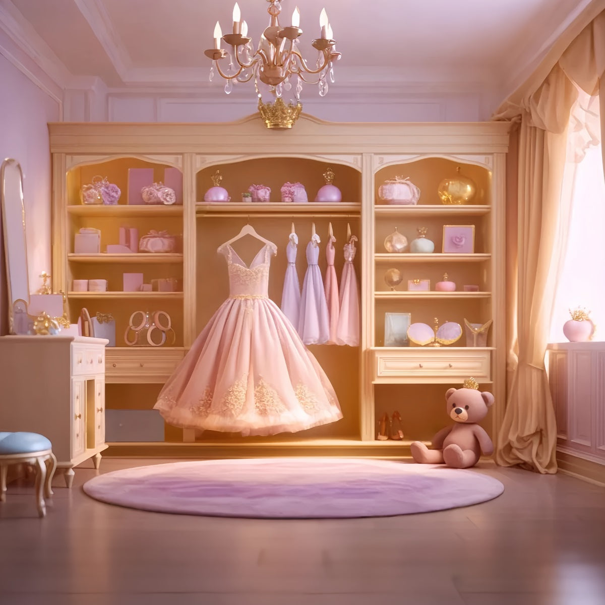 Dance Backdrop Backdrop Royal Wardrobe Pink Elegance Dance Backdrop UK LXX59-25