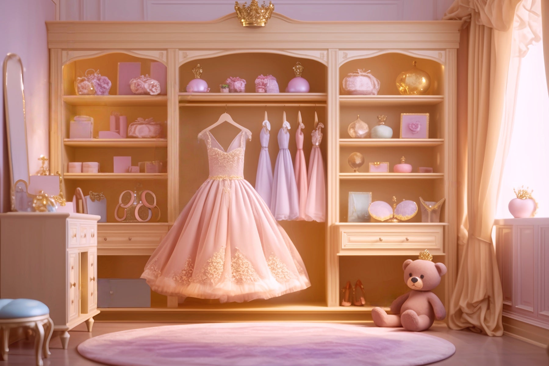 Dance Backdrop Backdrop Royal Wardrobe Pink Elegance Dance Backdrop UK LXX59-25