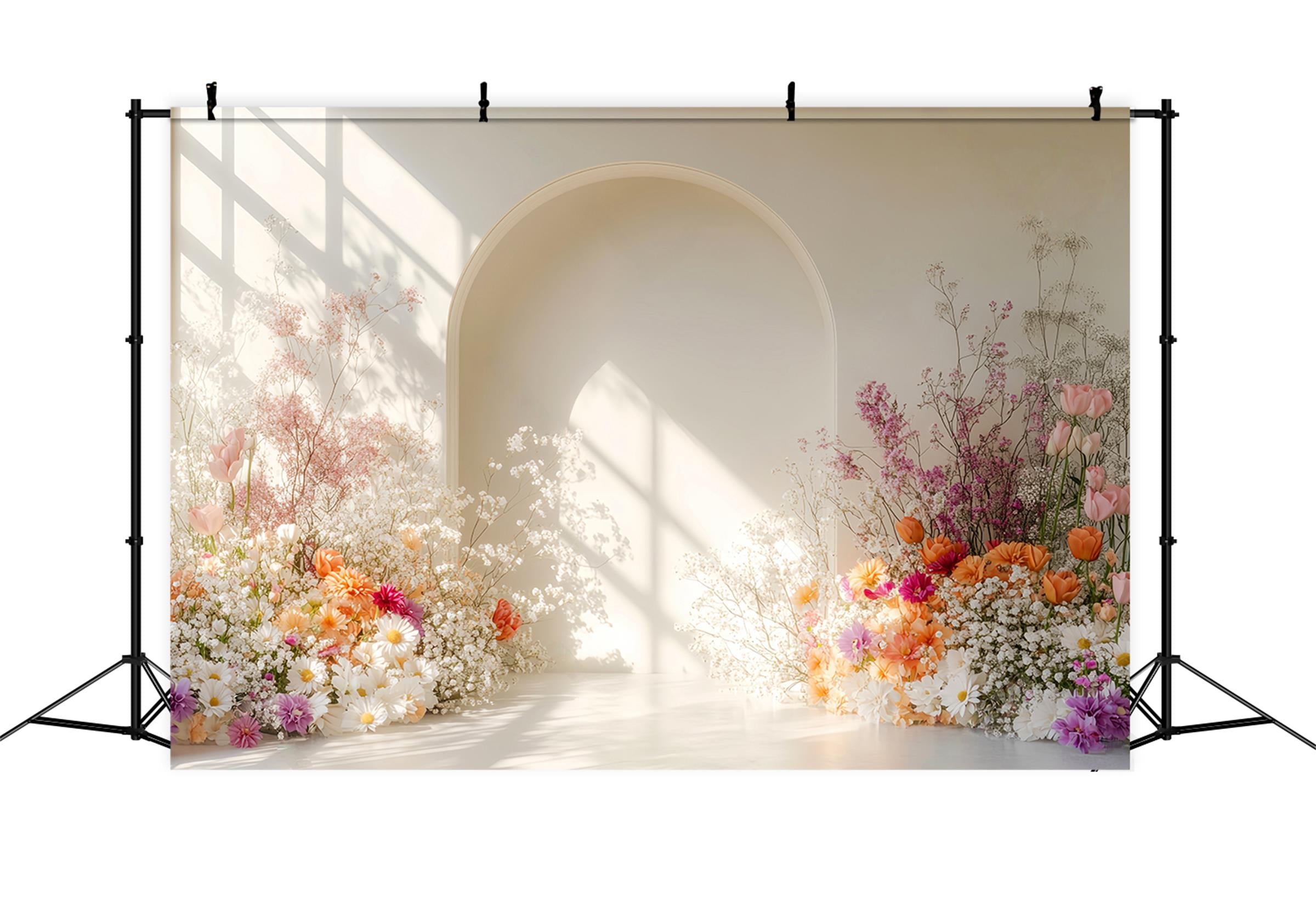 Fall Backdrop Bright Floral Bohemian Backdrop Autumn Photo Backdrops UK LXX59-280