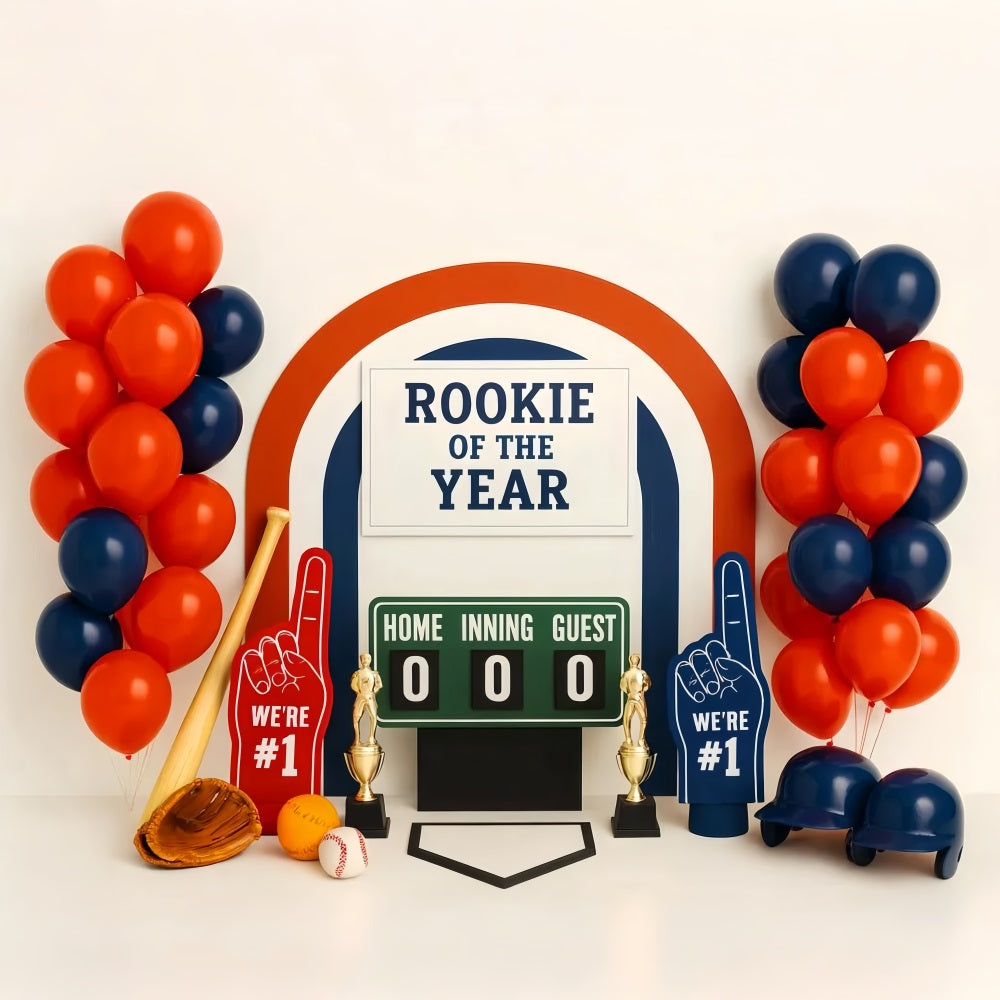 Sports Backdrop Rookie Year Baseball Celebration Baseball Backdrop UK LXX59-304