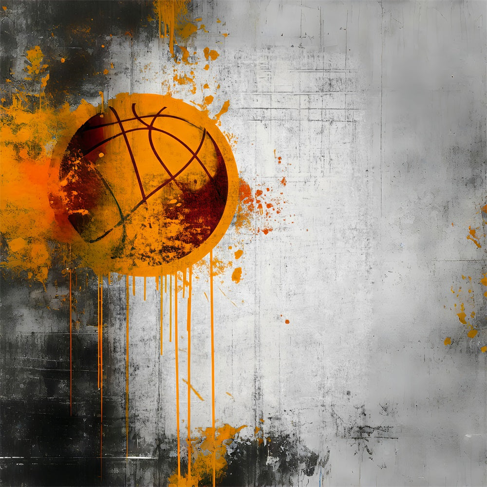Sports Backdrop Graffiti Style Basketball Art Basketball Photo Backdrop UK LXX59-322