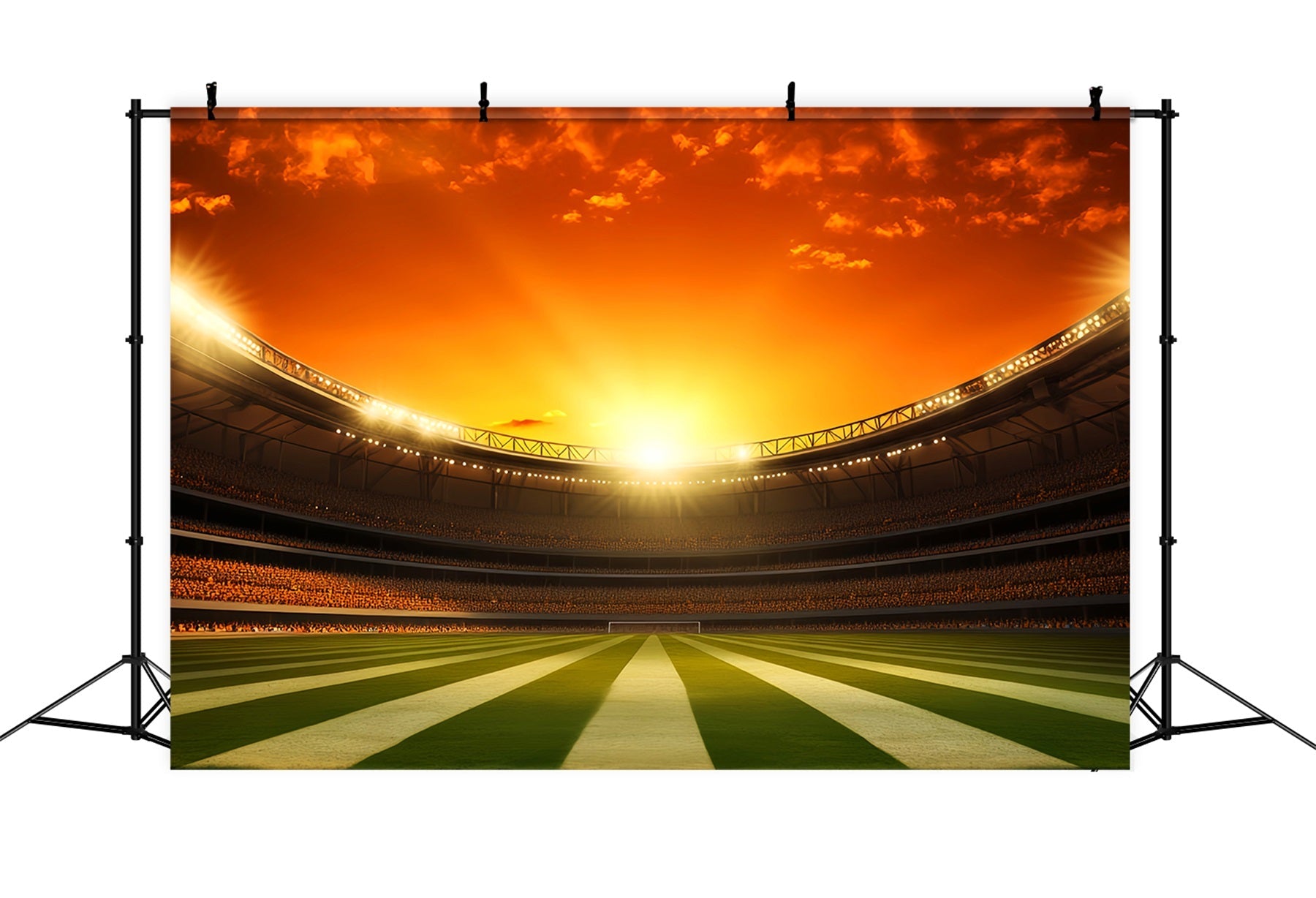 Soccer Backdrops Sunset Glow Football Arena Sports Backdrop UK LXX59-330