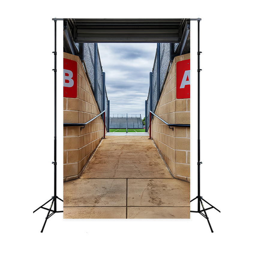 Sports Backdrop Concrete Tunnel Stadium Entrance Sports Backdrops UK LXX59-340