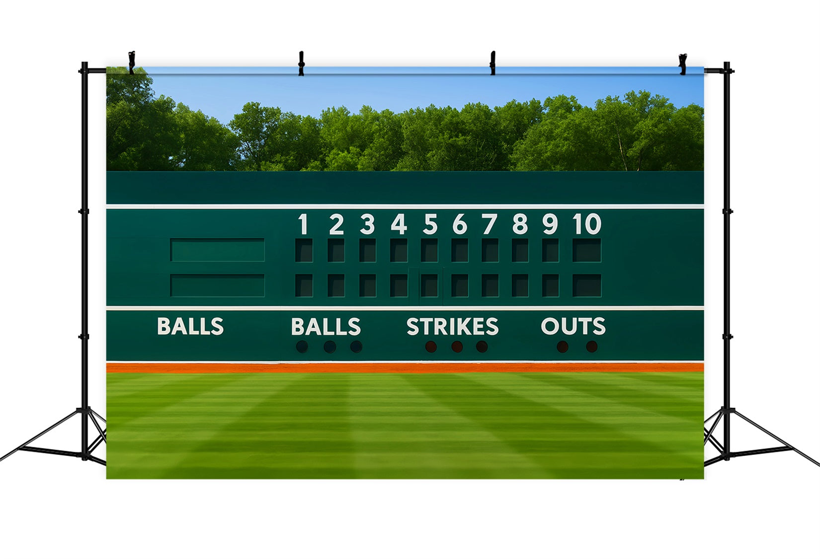 Sports Backdrop Classic Green Baseball Scoreboard Baseball Backdrop UK LXX59-342