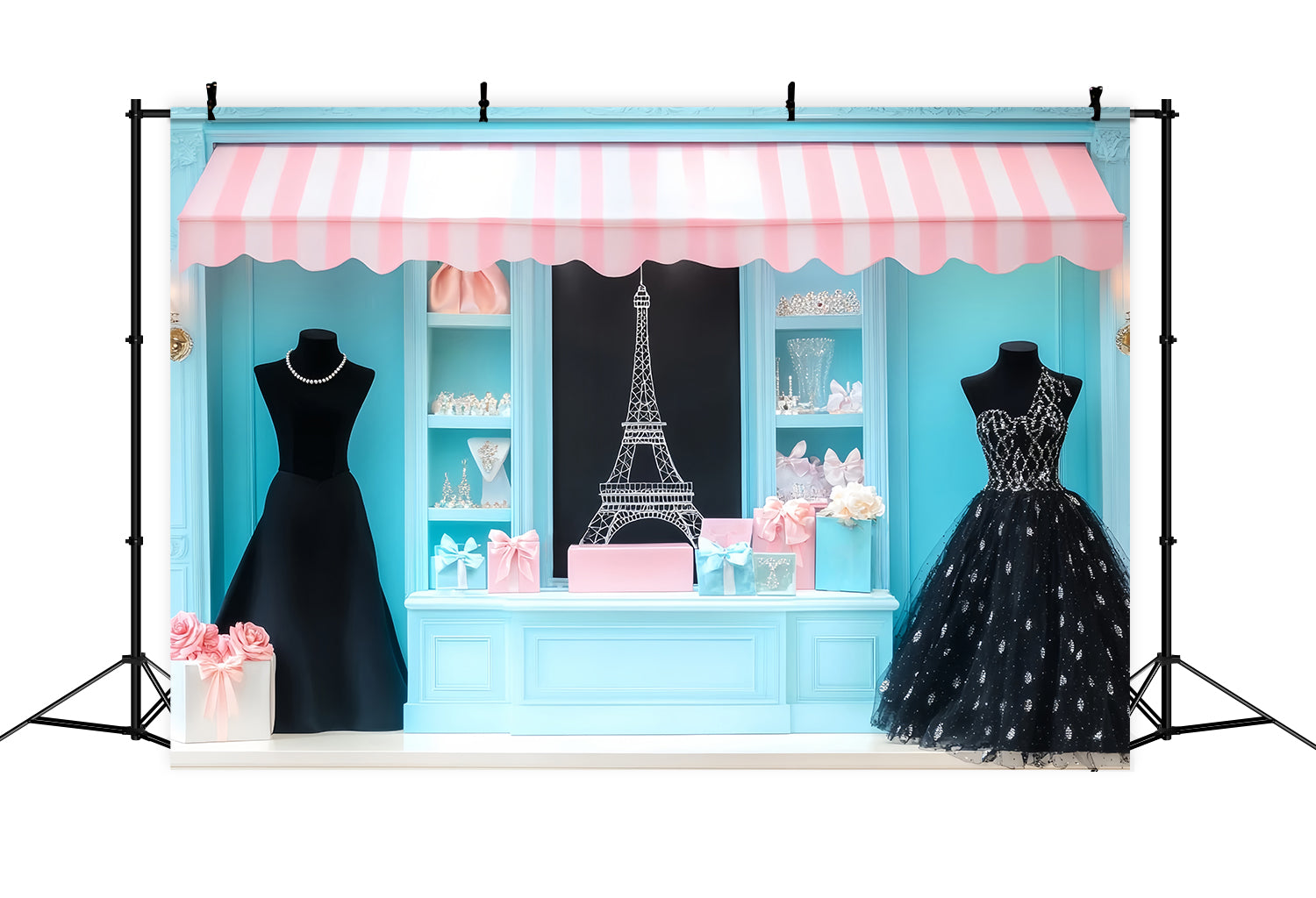 Paris Shop Backdrops Paris Boutique Fashion Display Paris Backdrops UK LXX59-36