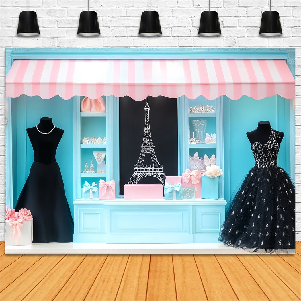 Paris Shop Backdrops Paris Boutique Fashion Display Paris Backdrops UK LXX59-36