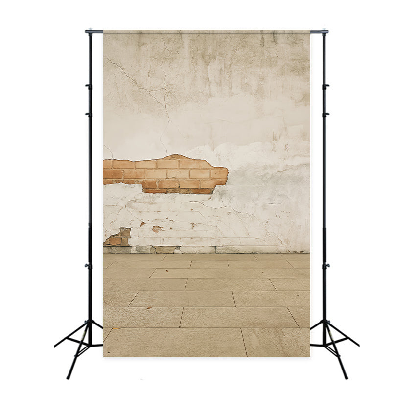 Concrete Wall Backdrop Rustic Cracked Brick Wall Portrait Photography Backdrop UK LXX59-426