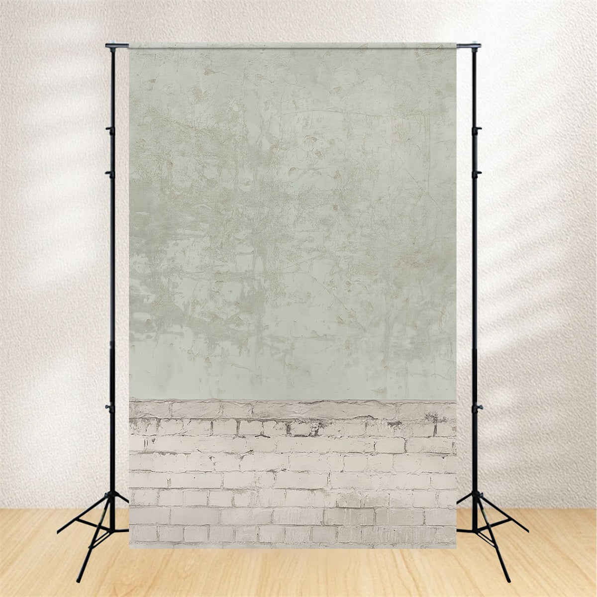 Concrete Photo Backdrop Aged White Brick Texture Portrait Backdrops UK LXX59-446