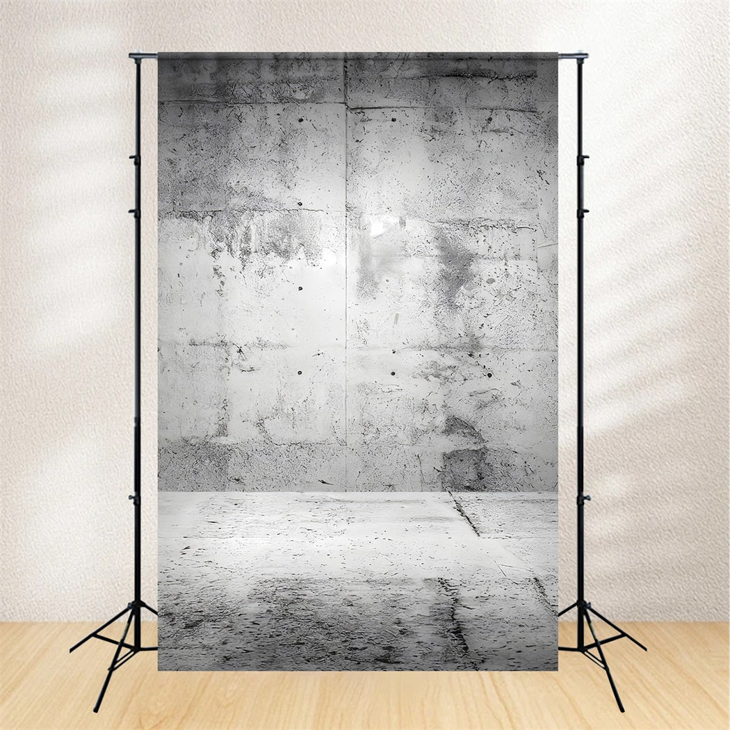 Concrete Photo Backdrop Aged Industrial Concrete Texture Family Portrait Backdrop UK LXX59-454