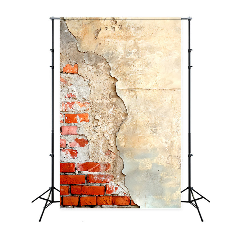 Concrete Wall Backdrop Exposed Brick Plaster Texture Portrait Backdrops UK LXX59-460