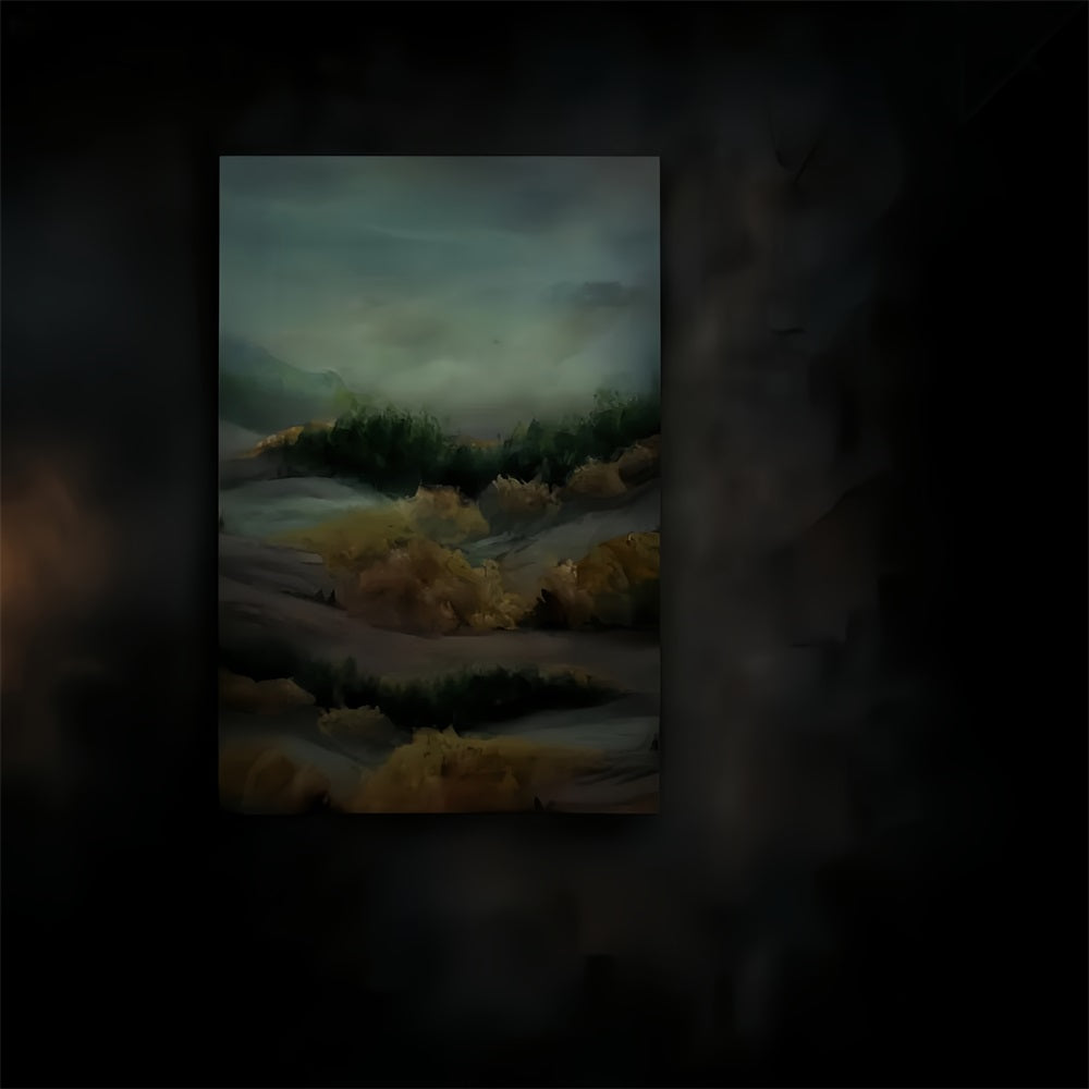 Portrait Studio Backdrop Misty Autumn Landscape Painting Portrait Backdrop UK LXX59-464