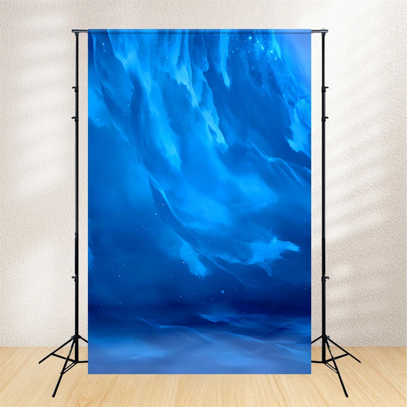 Blue Portrait Backdrop Deep Arctic Blue Abstract Portrait Photo Backdrop UK LXX59-466