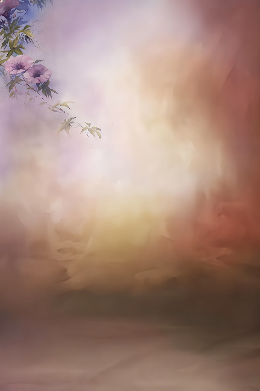 Portrait Backdrop Warm Floral Light Gradient School Portrait Backdrop UK LXX59-467