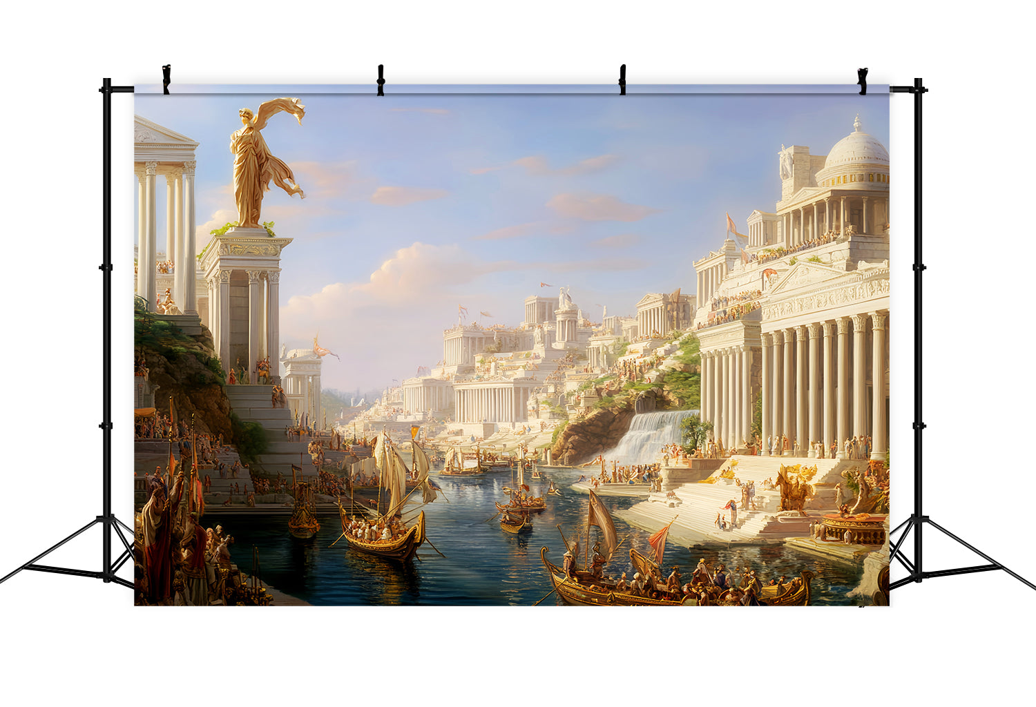 Europe Backdrop Ancient Greek Harbor City European Backdrop UK LXX59-47