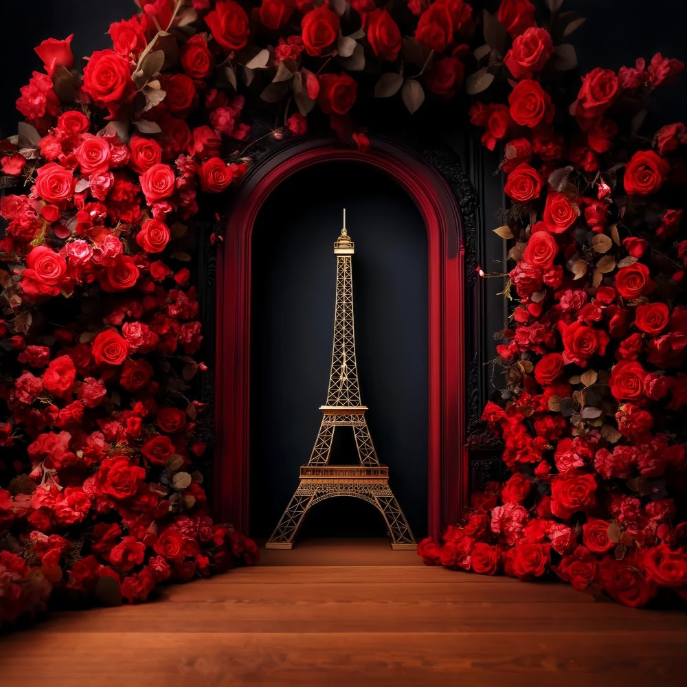 Paris Towel Photo Backdrop Red Rose Eiffel Tower Paris Backdrop Ideas UK LXX59-60