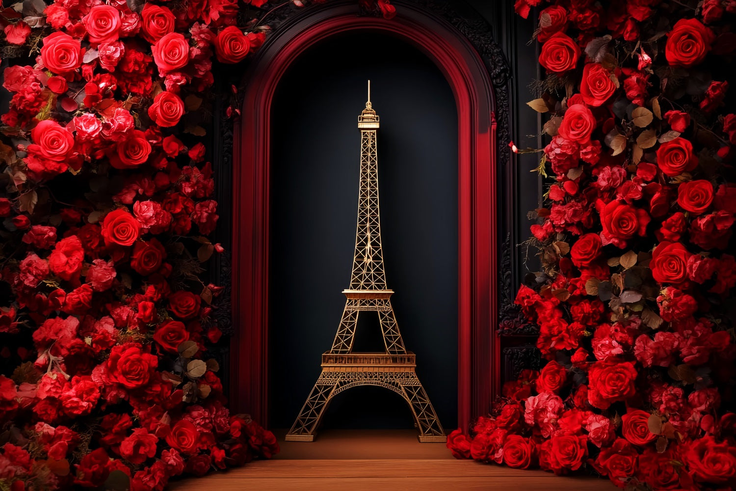 Paris Towel Photo Backdrop Red Rose Eiffel Tower Paris Backdrop Ideas UK LXX59-60