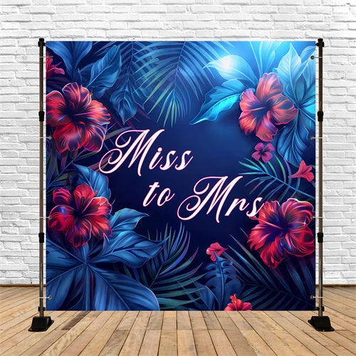 Bridal Shower Backdrop Ideas Tropical Romance Floral Backdrop UK LXX6-102