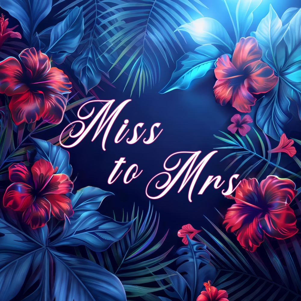 Bridal Shower Backdrop Ideas Tropical Romance Floral Backdrop UK LXX6-102