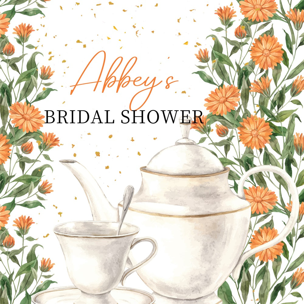 Wedding Photo Backdrop Delicate Daisy Tea Custom Backdrop UK LXX6-110