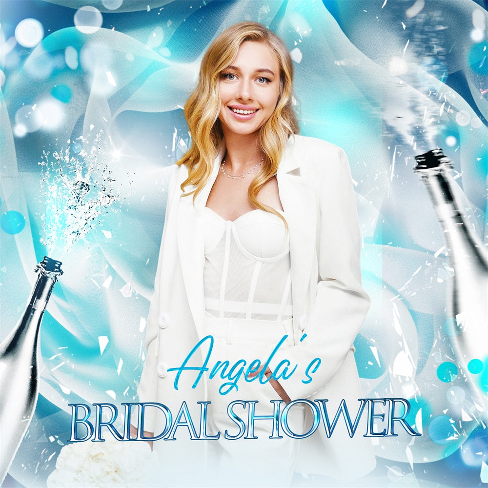 Bridal Shower Backdrop Champagne Glow Bridal Customized Backdrop UK LXX6-115