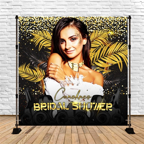 Bridal Shower Backdrops Sparkle Golden Night Custom Backdrop UK LXX6-129
