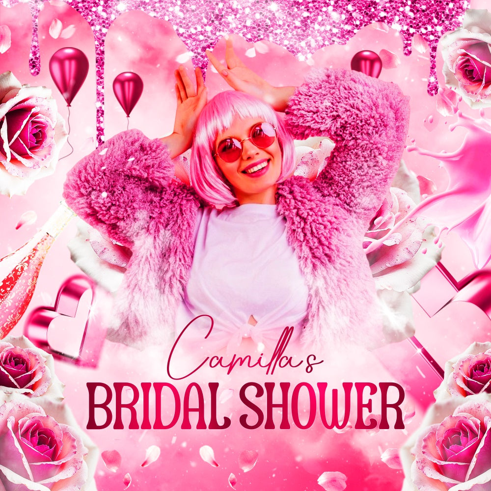 Bridal Backdrop Sparkling Heart Fantasy Personalized Backdrop UK LXX6-133