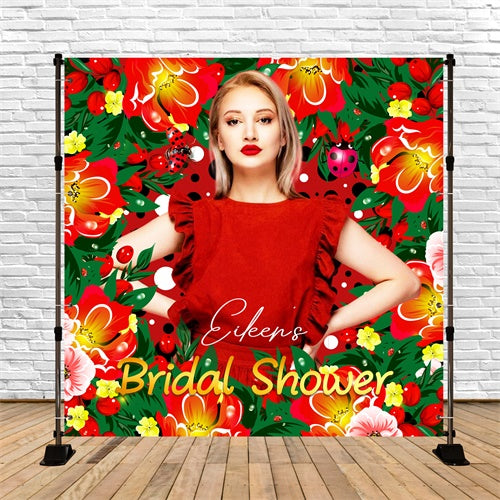 Wedding Photo Backdrop Retro Chic Floral Custom Backdrop UK LXX6-138