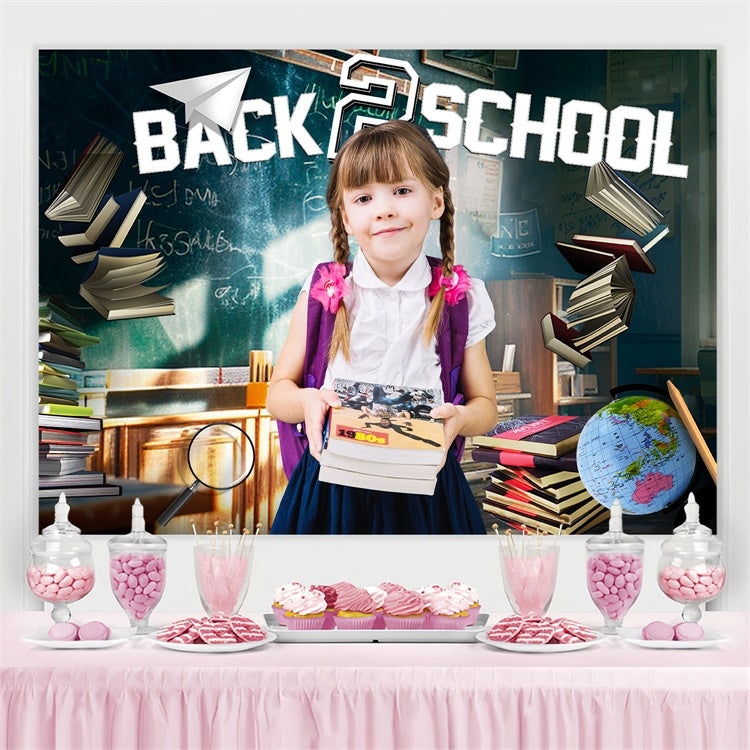 School Classroom Backdrop Vintage Class Vibes Custom Backdrop UK LXX6-17