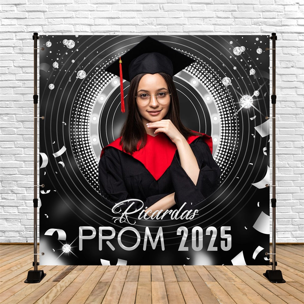 Backdrop For Prom Diamond Glam Circle Custom Party Graduation Backdrop UK LXX6-173