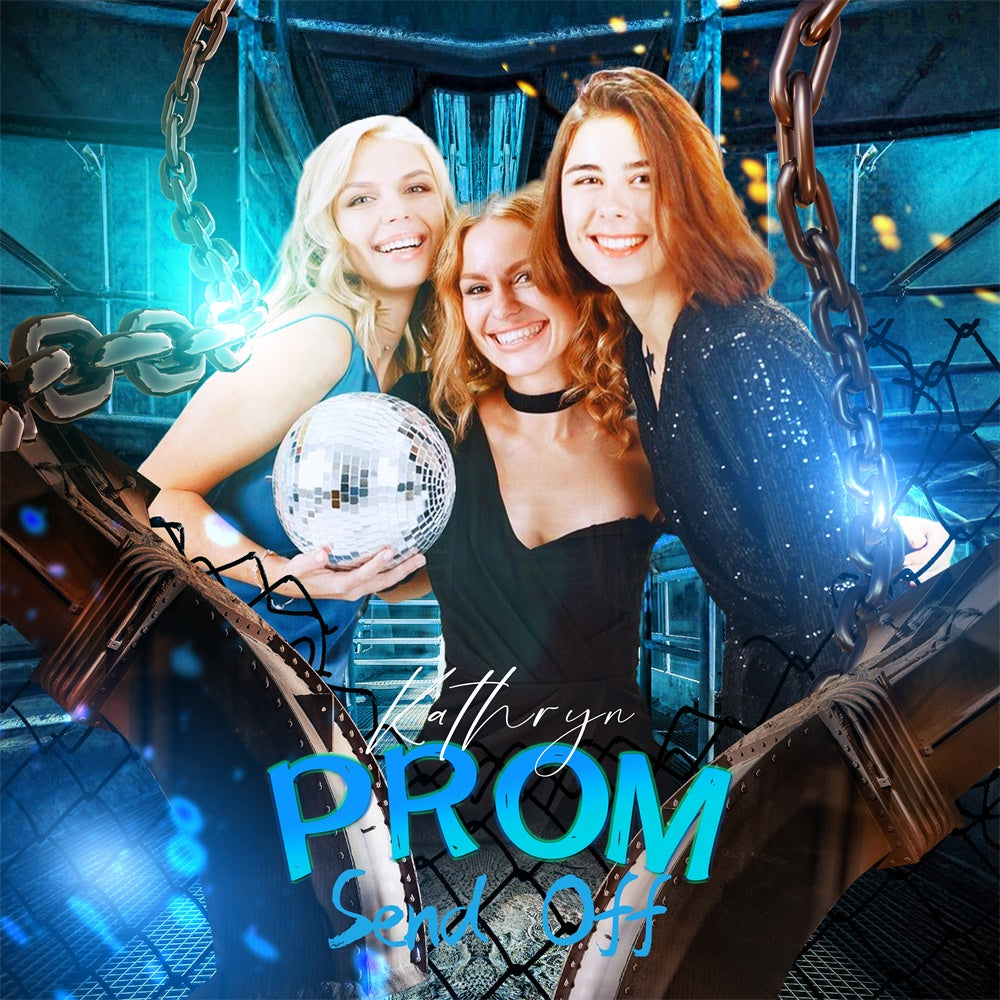 Prom Backdrop Ideas Disco Glow Night Customized Party Graduation Backdrop UK LXX6-186