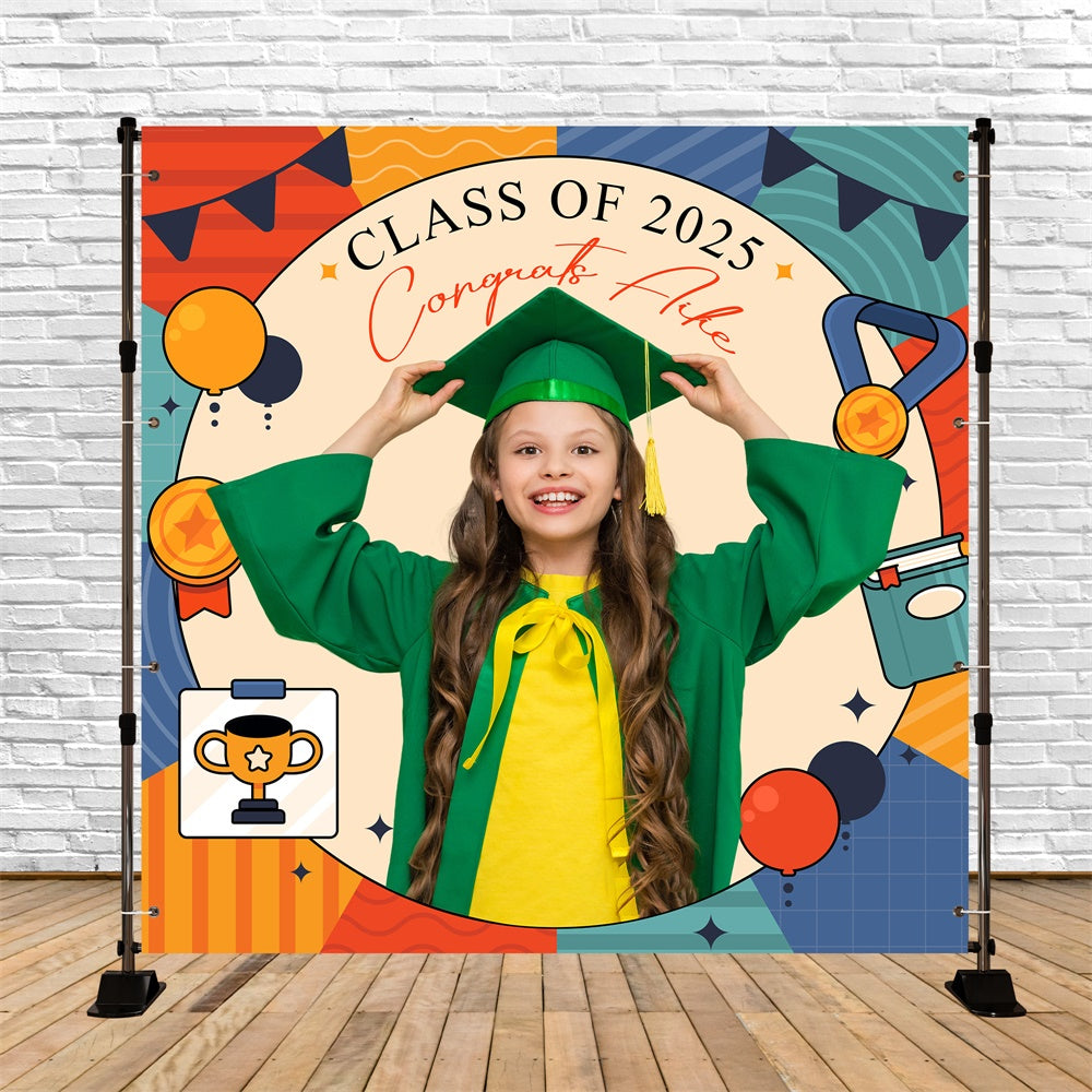 Preschool Graduation Backdrop Award Time Custom Party Graduation Backdrop UK LXX6-209