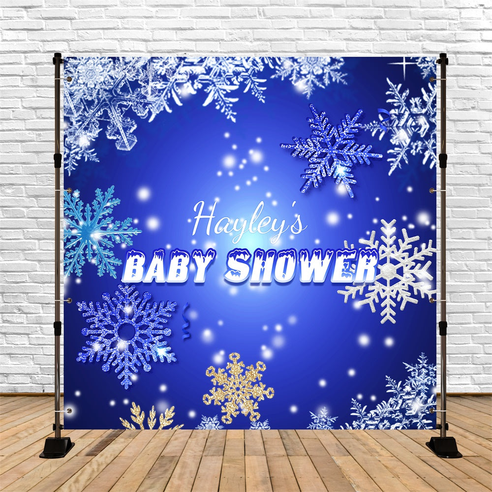 Baby Shower Backdrop Ideas Snow Queen Blue Custom Backdrop UK LXX6-224