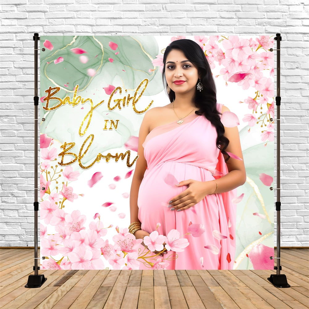 Baby Shower Backdrop Ideas Pink Petals Peace Custom Backdrop UK LXX6-233