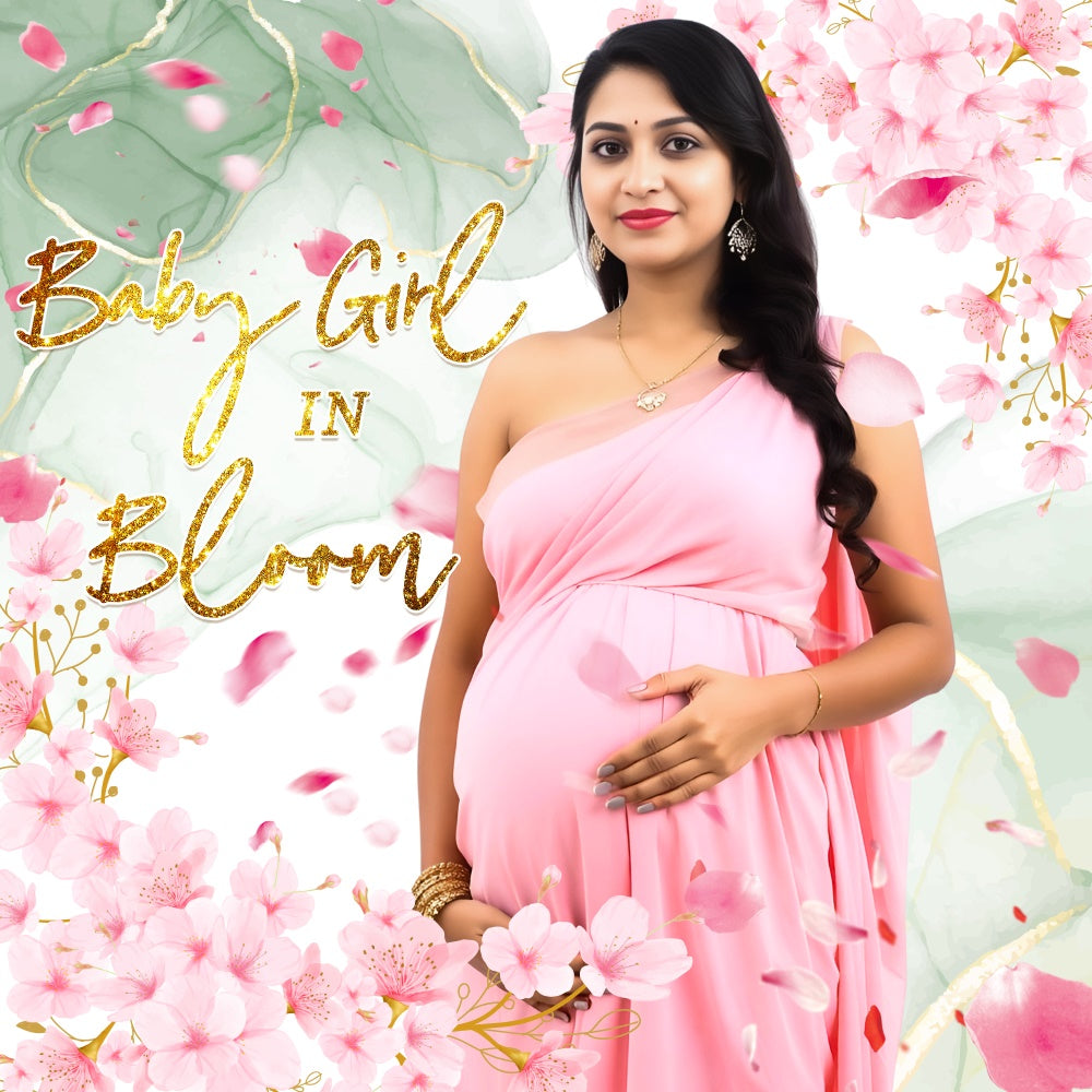 Baby Shower Backdrop Ideas Pink Petals Peace Custom Backdrop UK LXX6-233