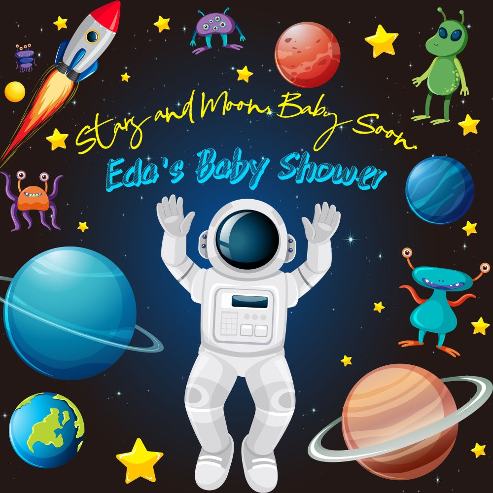 Custom Baby Shower Backdrop Galactic Baby Adventure Backdrop UK LXX6-237