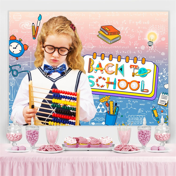 School Photo Backdrops Math Magic Learning Custom Backdrop UK LXX6-36