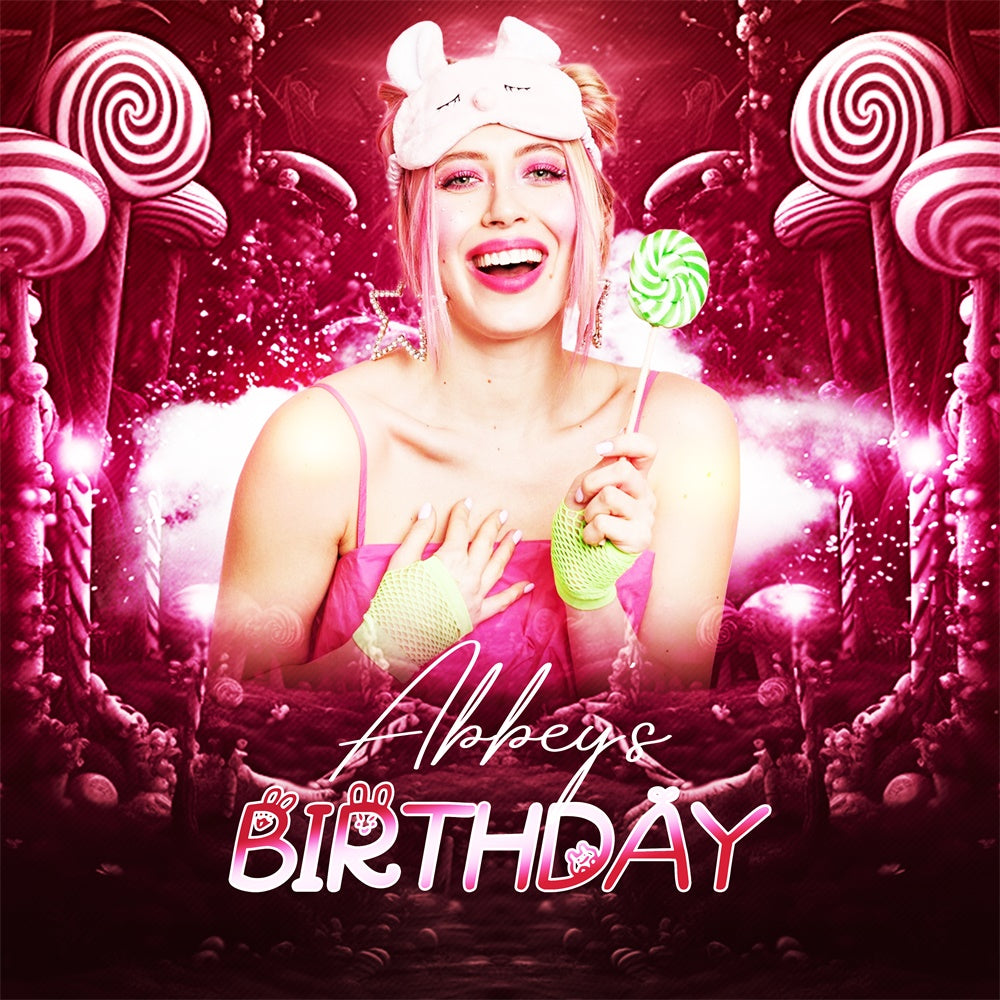 Backdrop Ideas For Birthday Retro Sugar Dream Customized Backdrop UK LXX6-51